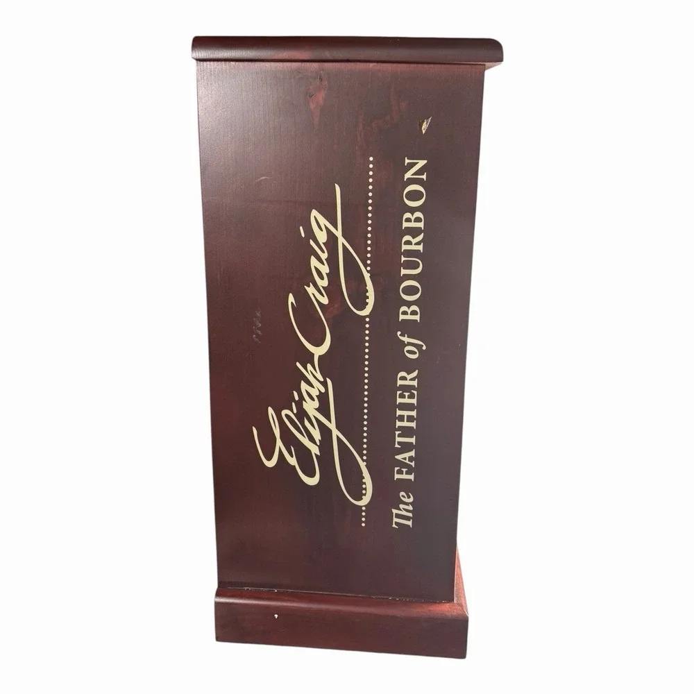 Elijah‎ Craig Bourbon Small Liquor Bottle Display Wood Shelf Mancave